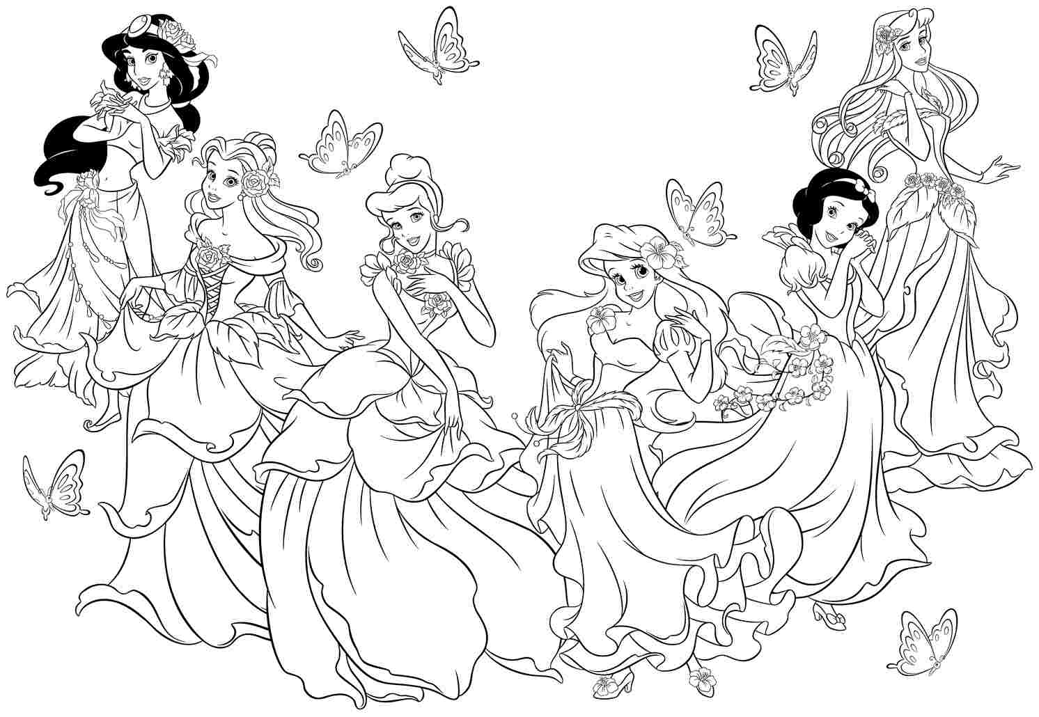 1492x1030 Christmas Coloring Pages Disney Princess