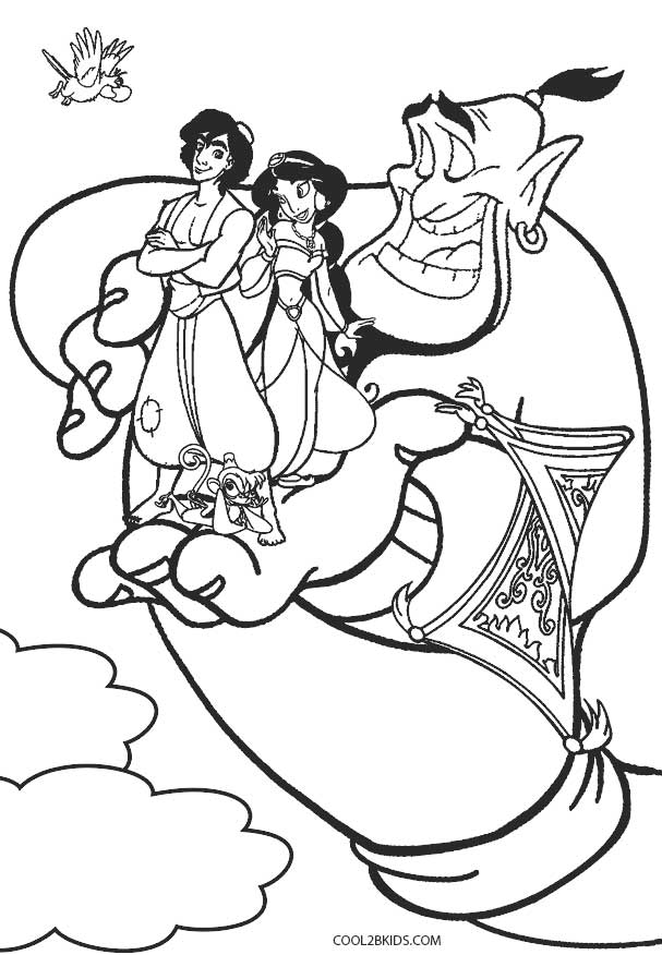 607x876 Printable Disney Aladdin Coloring Pages For Kids