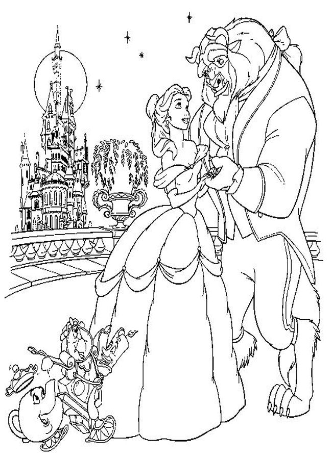 650x900 Top Beauty And The Beast Coloring Pages
