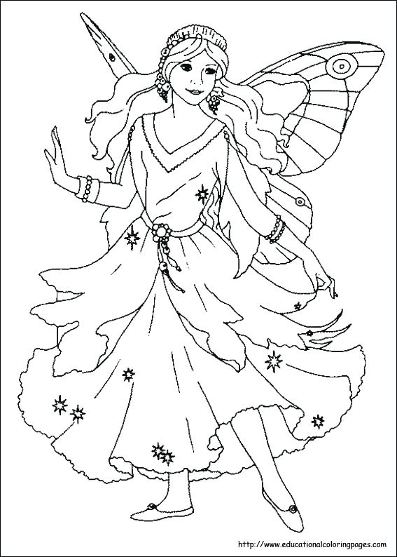 567x794 Fairy Coloring Page Free Printable Pages For Kids Fairies Anime Co