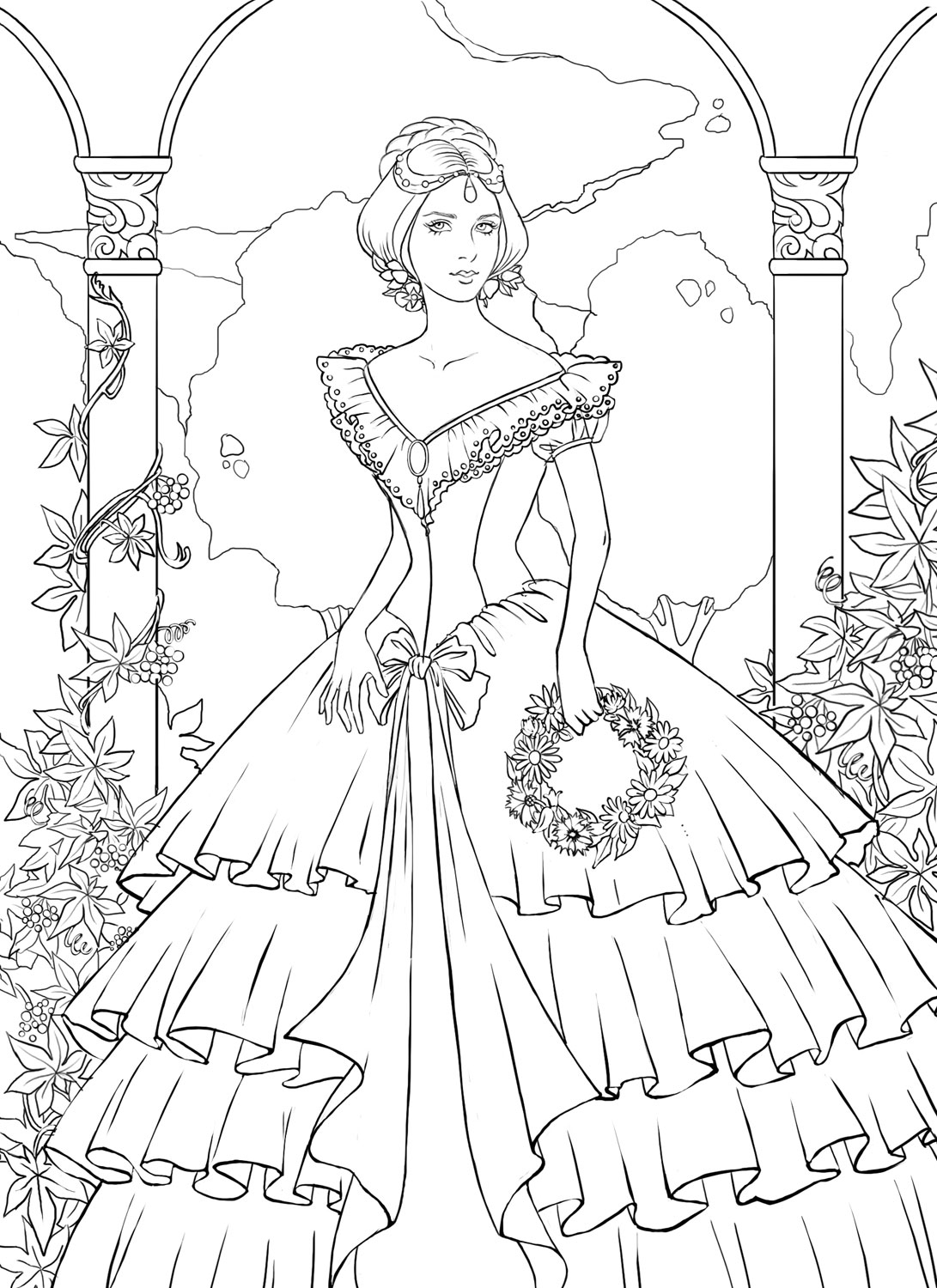 1091x1500 Marvellous Detailed Coloring Pages Printable Fairy Coloring Page