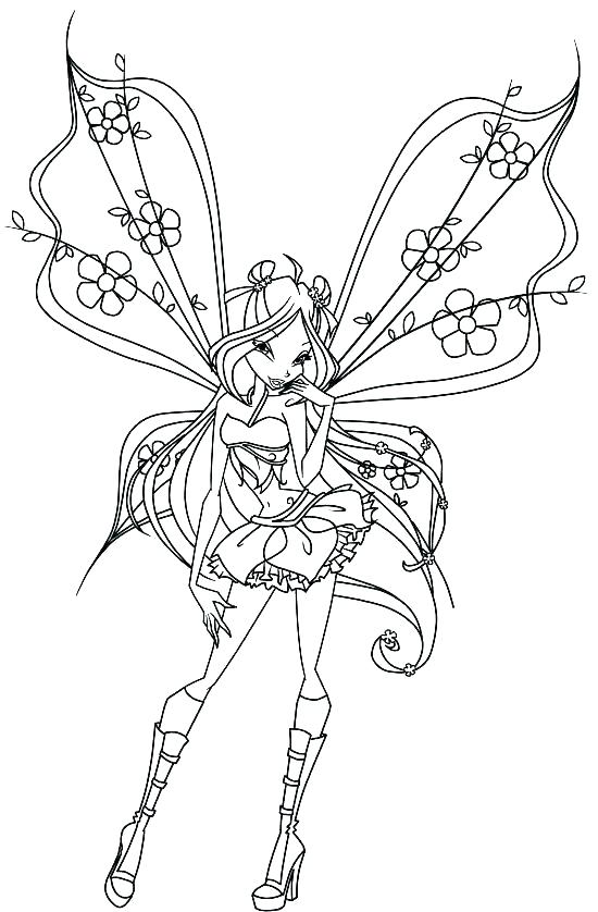 550x838 Fairy Coloring Pages
