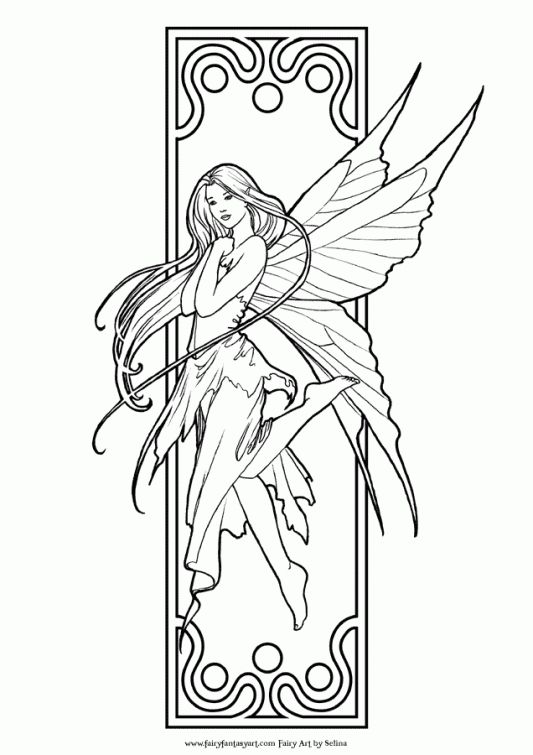 533x755 Difficult Fairy Coloring Pages For Grown Ups Fantasy Coloring
