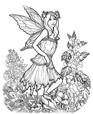 328x400 Detailed Fairy Coloring Pages Fantasy Coloring Books In Addition