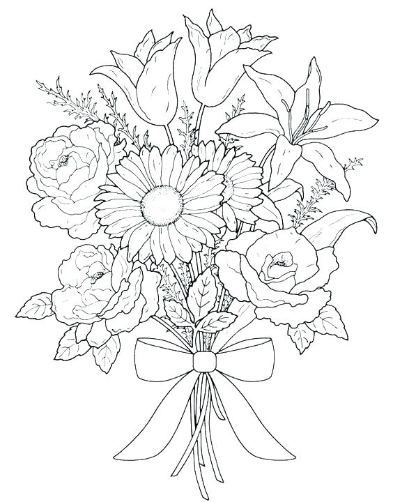 564x720 Flower Coloring Pages Free Flower Coloring Pages Coloring Pages