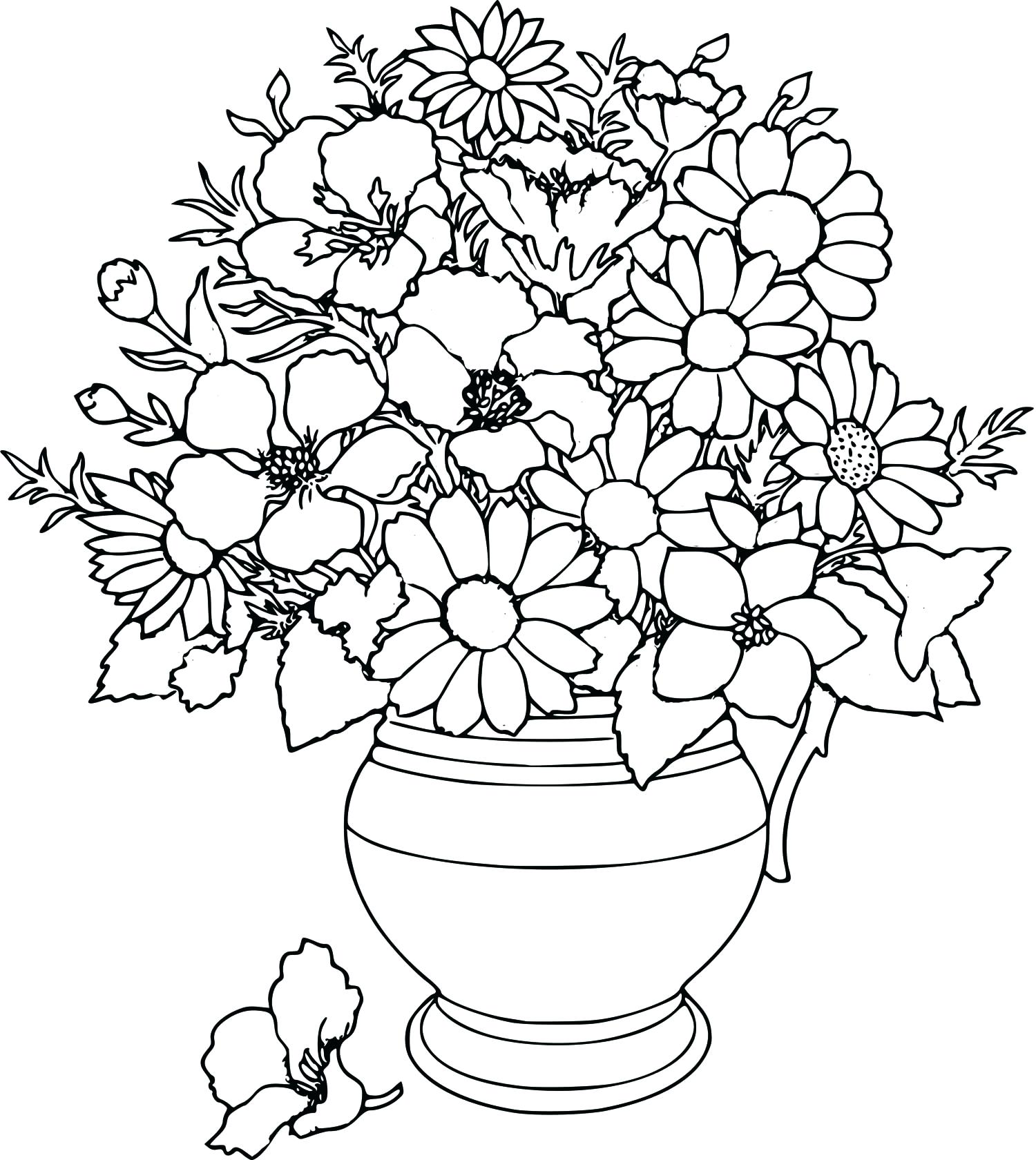 1500x1680 Flower Coloring Pages Printable