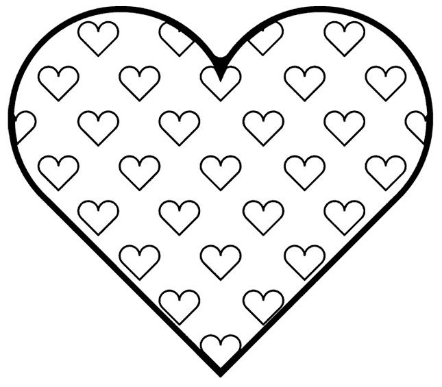 645x565 Printable Heart Coloring Pages For Kids On Love Heart Coloring