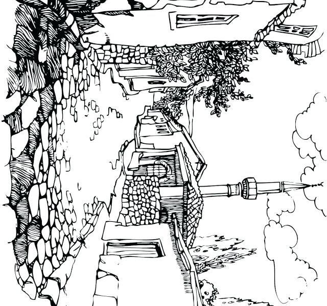 640x600 Landscape Coloring Pages Adults Landscape Coloring Pages