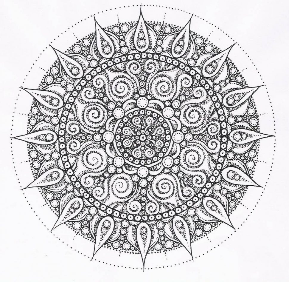 970x945 New Coloring Detailed Mandala Coloring Pages For Adults Free