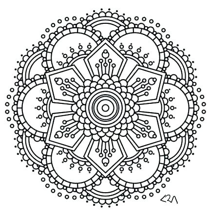 433x445 Online Mandala Coloring Pages Free Printable Mandalas Coloring