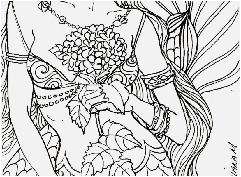 827x609 Realistic Mermaid Coloring Pages Collection Mermaid Coloring