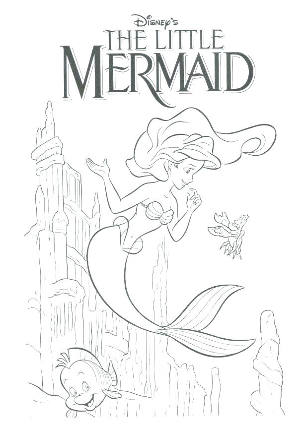 618x855 Detailed Mermaid Coloring Pages Little Mermaid Coloring Books