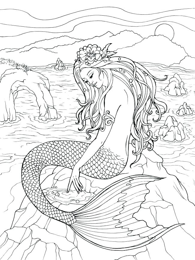 650x867 Coloring Pages Of Mermaids Coloring Pages Mermaids Printable