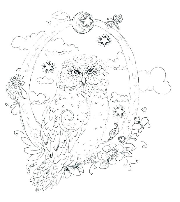 618x694 Owl Coloring Pages Printable