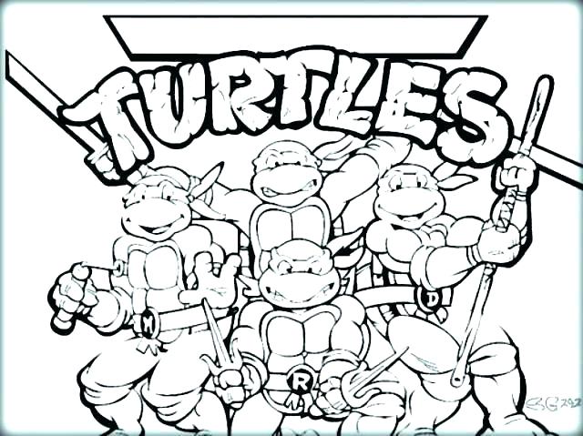 640x479 Ninja Turtles Coloring Page
