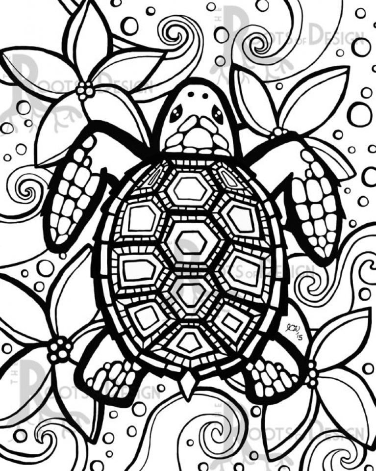 767x960 Turtle Coloring Pages