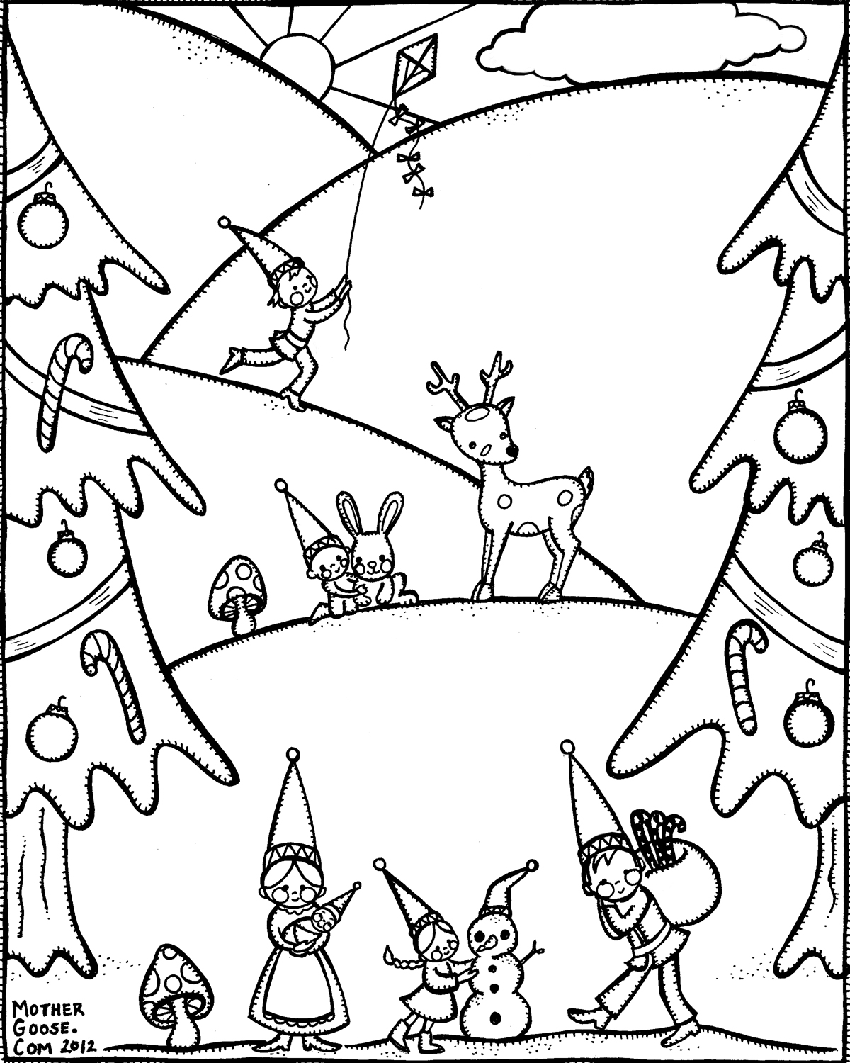 1200x1500 Winter Coloring Pages Adults