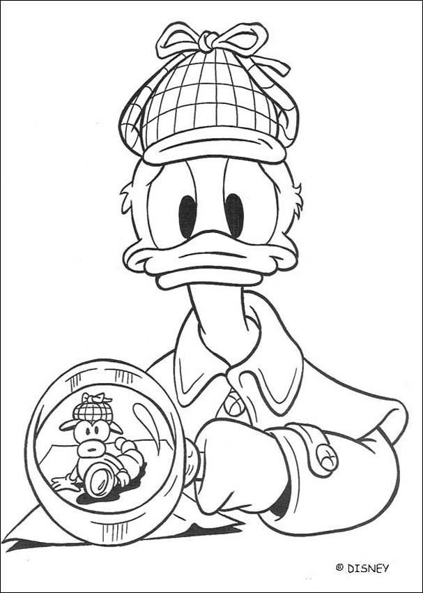 607x850 Donald Duck The Private Detective Coloring Page Play