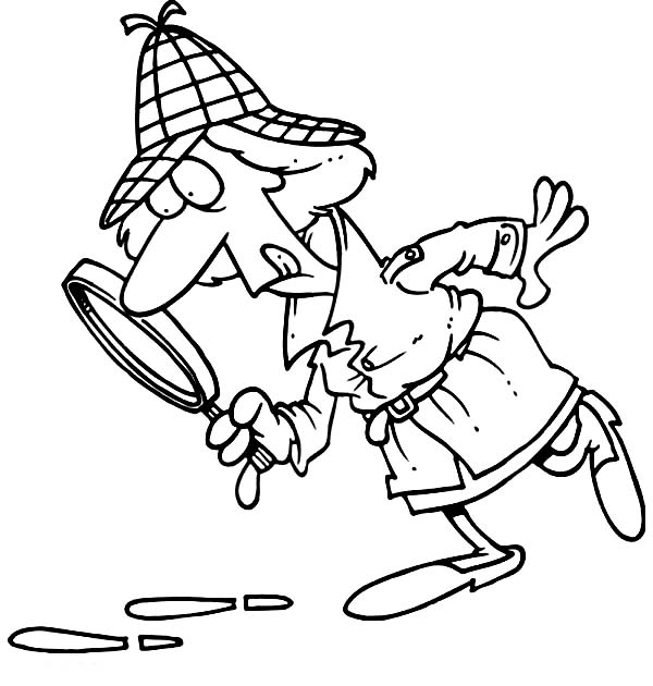 600x630 Detective Shelock Find A Clue Coloring Page