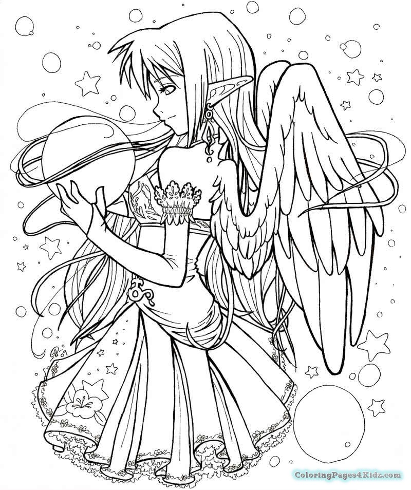 800x954 Angel And Devil Anime Coloring Pages Coloring Pages For Kids