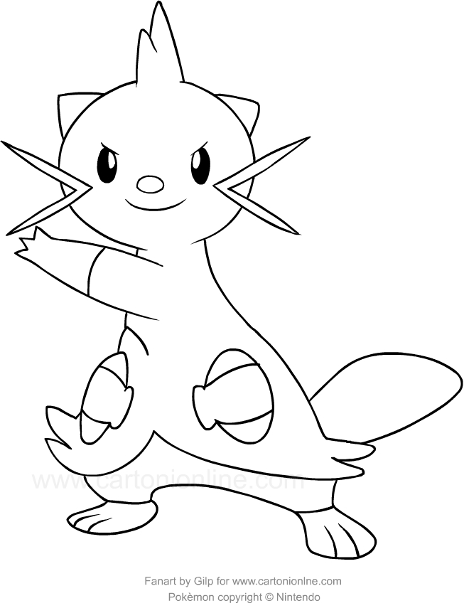 653x862 Drawing Dewott Of The Pokemon Coloring Page