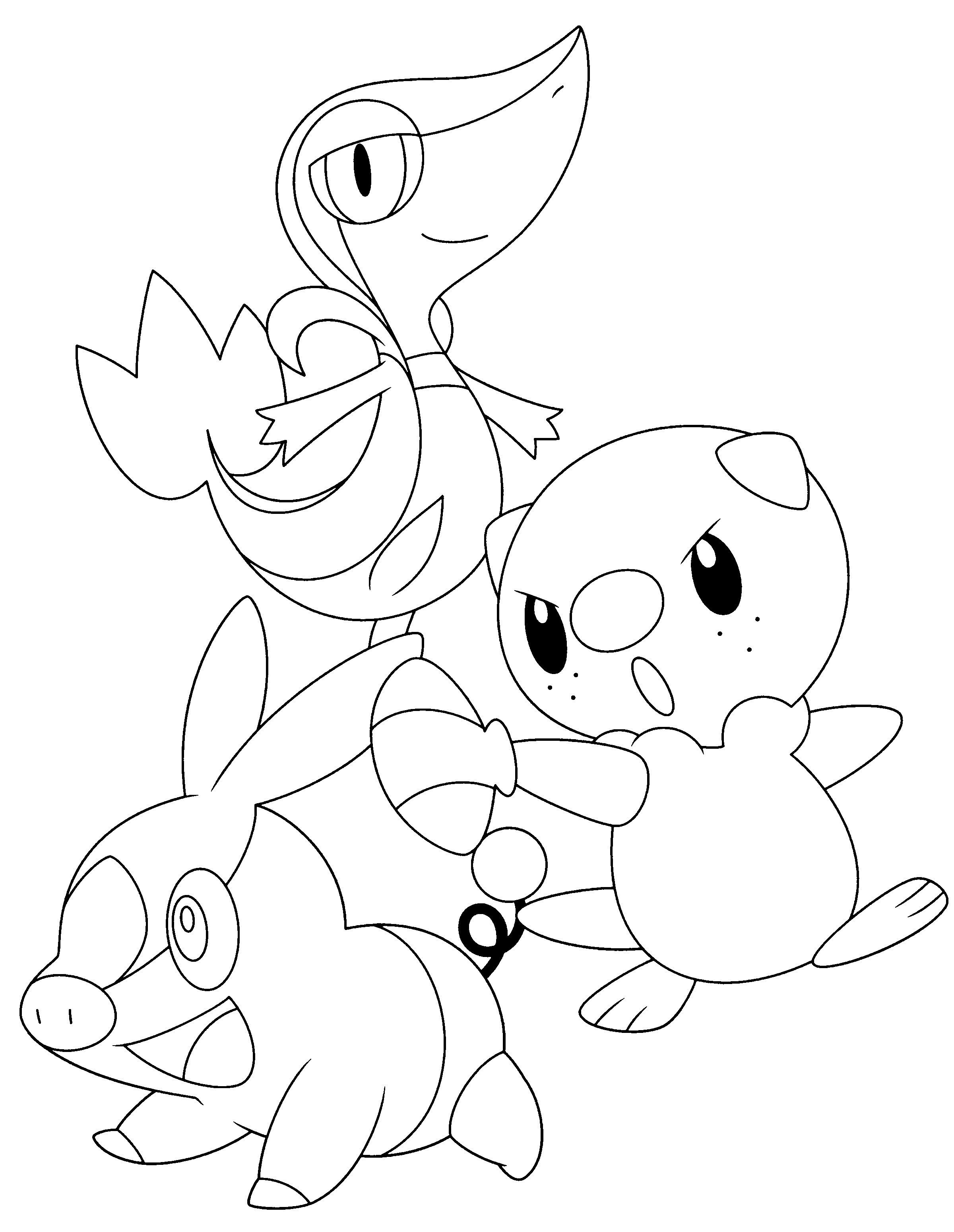 2400x3100 Oshawott Coloring Page