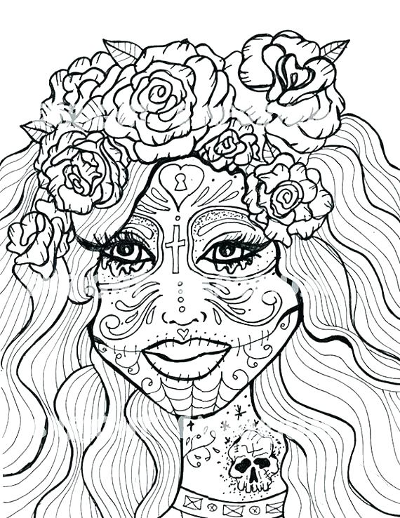 570x738 Dia De Los Muertos Coloring Pages Coloring Pages Luxury Coloring