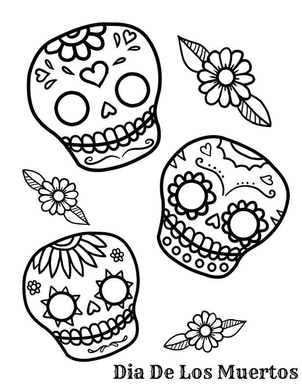 618x800 Dia De Los Muertos Coloring Pictures Day Of The Dead Skull