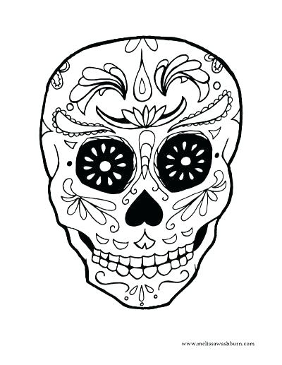 400x517 Dia De Los Muertos Skull Coloring Pages Coloring Pages Kids