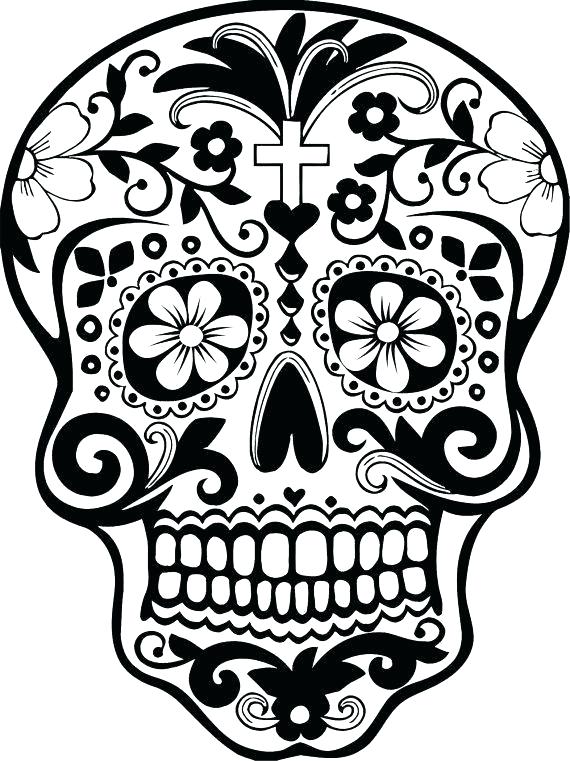 570x761 El Dia De Los Muertos Coloring Pages Skull Coloring Pages Day