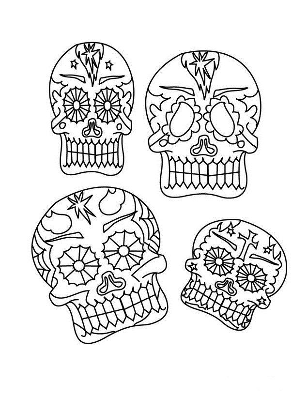 634x820 Dia De Los Muertos Coloring Pages Dibujos Para Colorear Del Dia