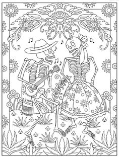 236x314 Peaceful Ideas Dia De Los Muertos Coloring Book Images