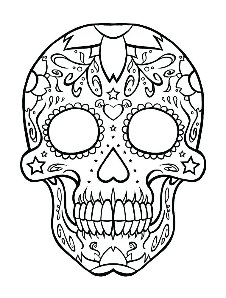759x1000 Day Of The Dead Coloring Skulls Day Of The Dead Coloring Sheets