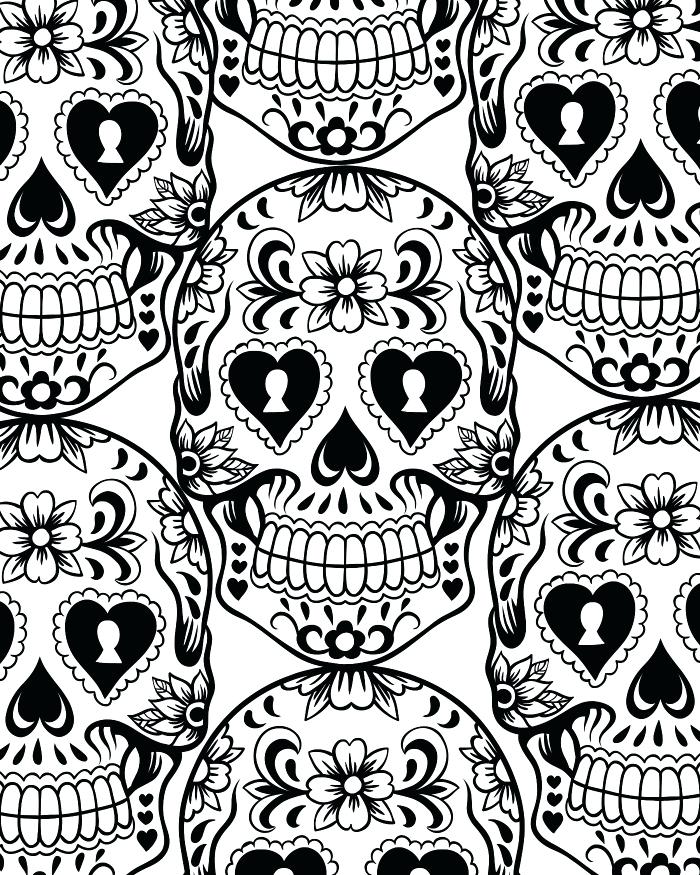 700x875 Dia De Los Muertos Couple Coloring Pages Kid Zone