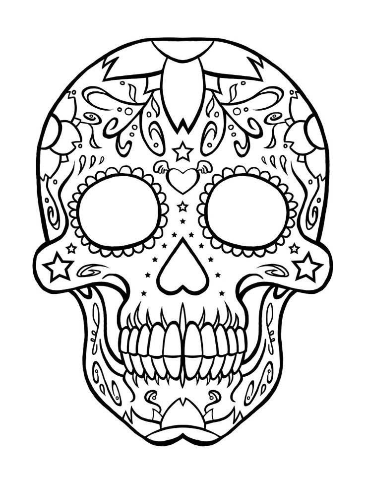 736x969 Skull Pattern For Children Download Skull Coloring Pages