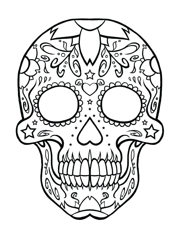 736x969 Dia De Los Muertos Coloriages Sugar Skull Coloring Pages Printable
