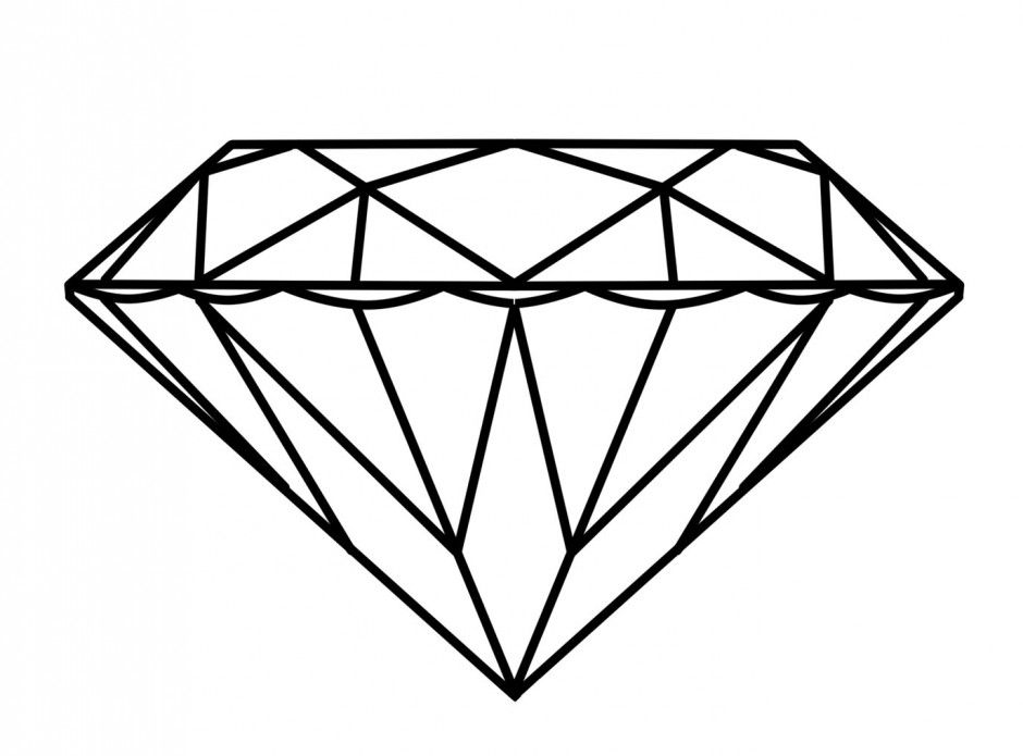 940x695 Diamond Ring Coloring Page
