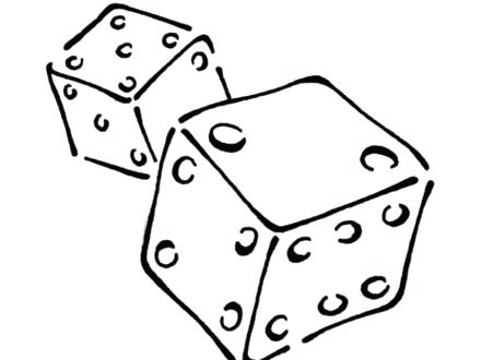 440x330 Dice Coloring Page Playing Dice Coloring Page Free Printable