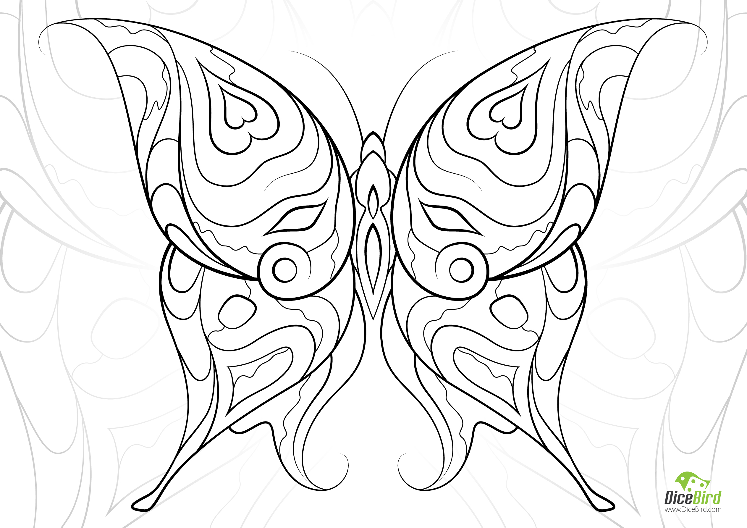 2526x1785 Butterfly Adult Coloring Pages For Tiny Page Dice