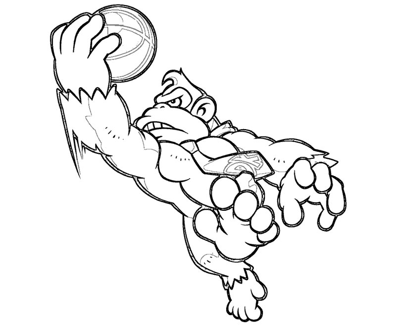 800x667 Donkey Kong And Diddy Kong Coloring Page Free Download