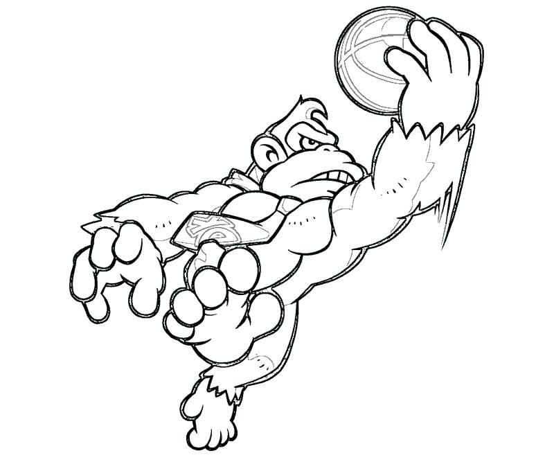 800x667 Donkey Kong Coloring Pages To Print Donkey Coloring Page Free