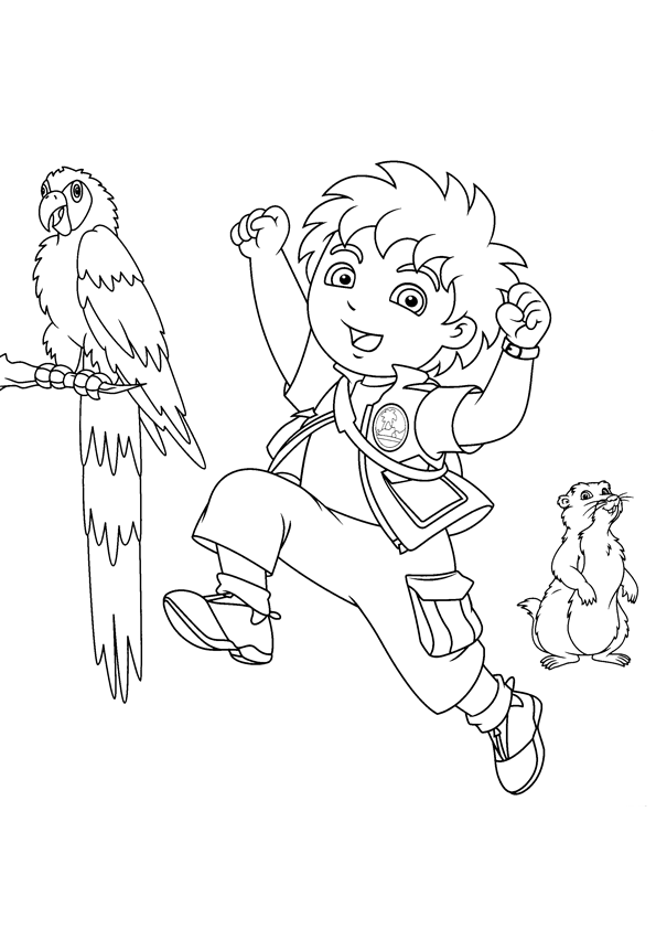 595x842 Free Printable Diego Coloring Pages For Kids