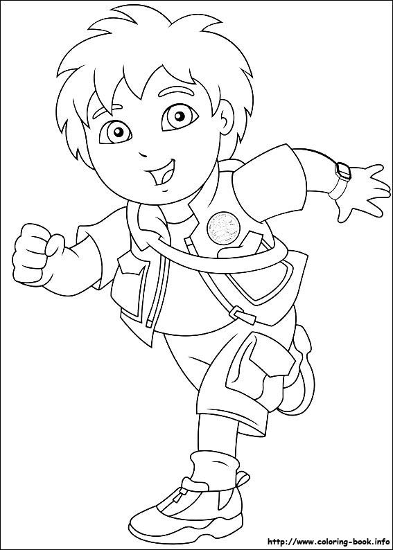 567x794 Go, Diego, Go! Coloring Picture Coloring Pages