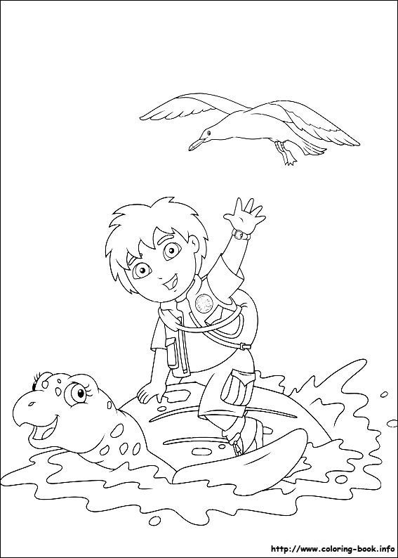 567x794 Go, Diego, Go! Coloring Picture Lena Bday Party Ideas