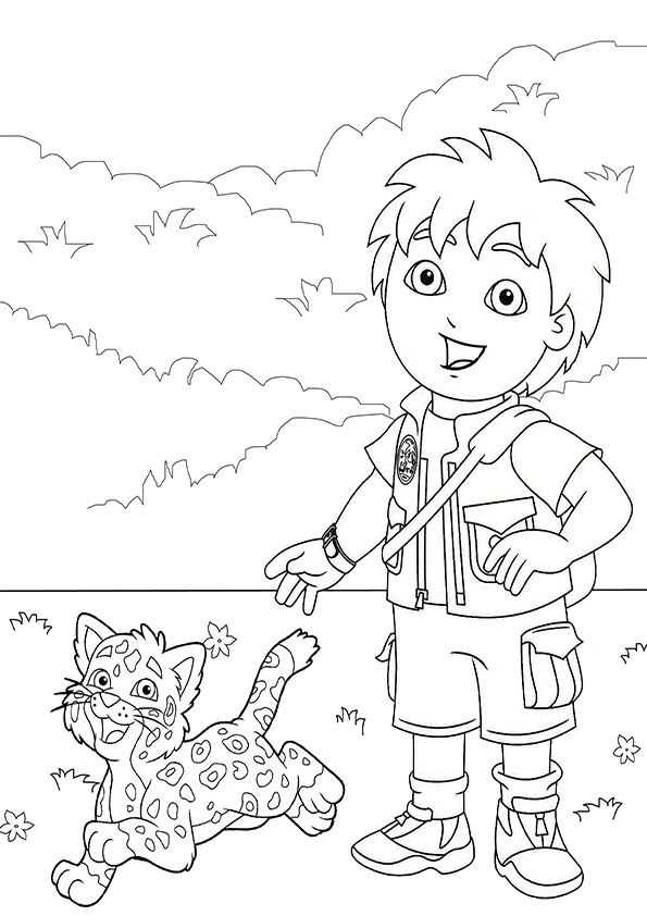 595x842 Go Diego Go Coloring Page Dora Birthday Ideas