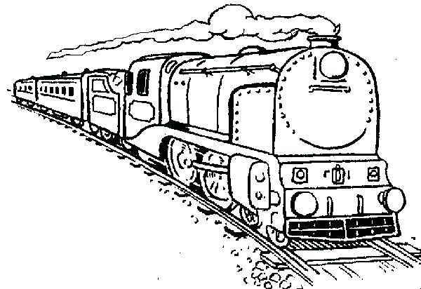 600x412 Pictures Of Trains To Color Long Steam Train Coloring Page