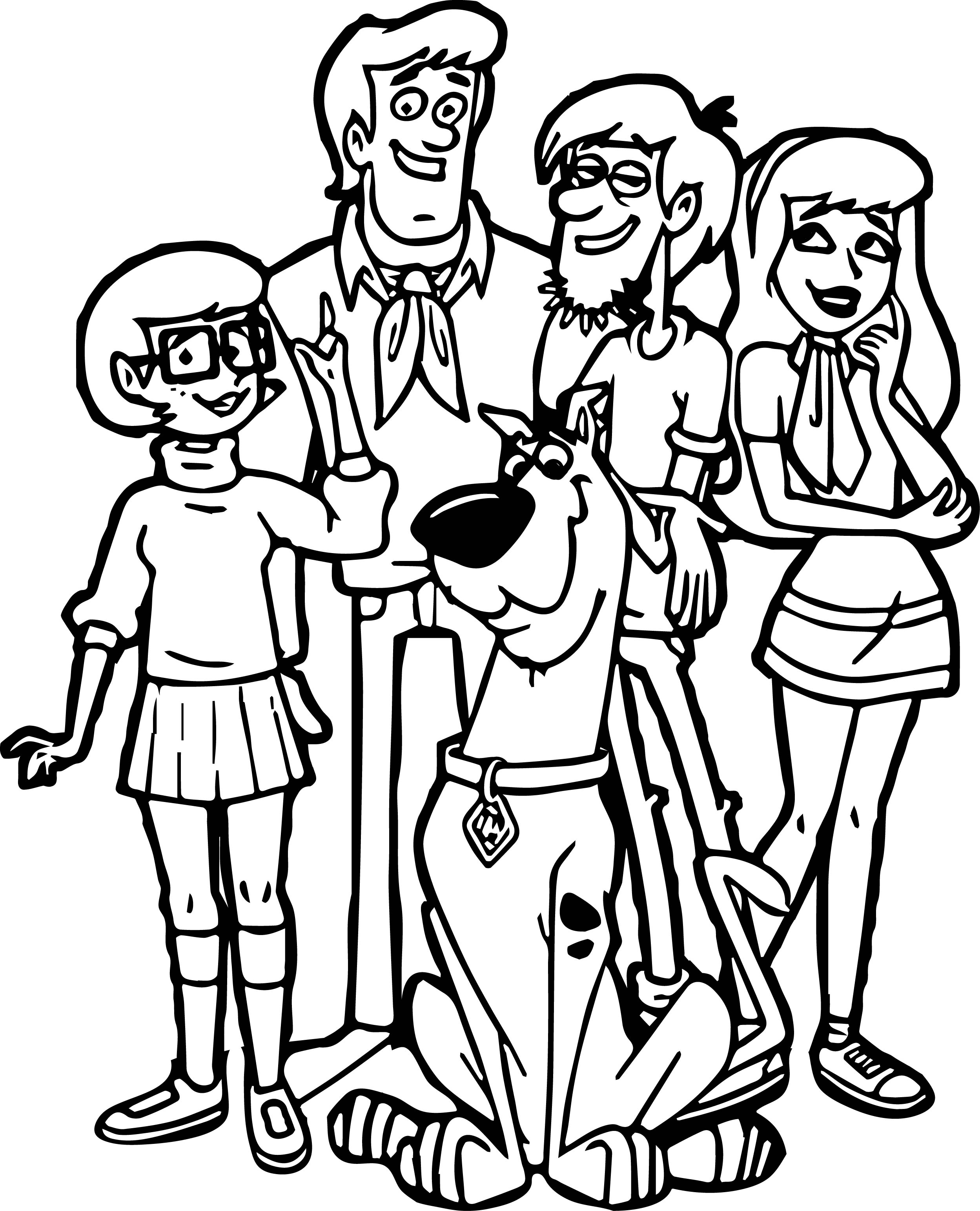 2498x3085 Different Cartoon Scooby Doo Family Coloring Page Wecoloringpage