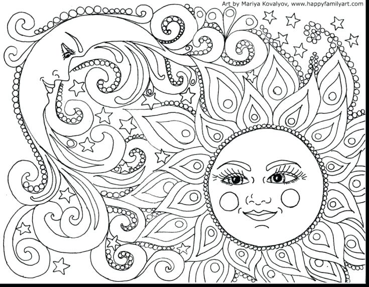 735x572 Difficult Abstract Coloring Pages For Kids Within Free The Best