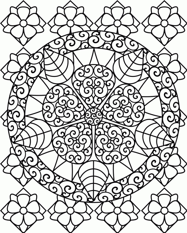 640x800 Free Difficult Coloring Pages Download