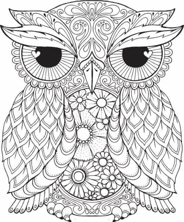 626x755 Coloring Pages For Adults Difficult Animals Coloring Pages